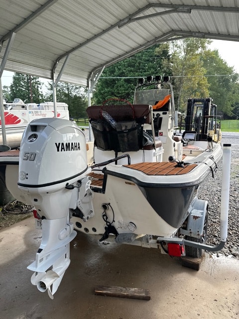 Yamaha 50hp re-power on bay boat
